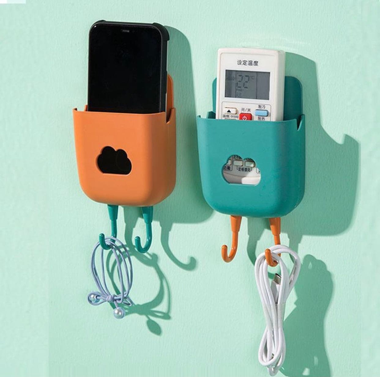Cloud Wall Mounted Phone And Remote Holder, Durable Storage Basket, Home Office Wall Stand Storage Box, Wall Mounted Mobile Phone Plug, Multifunction Holder Stand Cloud Wall Mounted Phone And Remote Holder, Durable Storage Basket, Home Office Wall Stand Storage Box, Wall Mounted Mobile Phone Plug, Multifunction Holder Stand